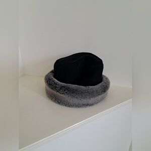 'Next' Black and Gray Fur Ladies Hat